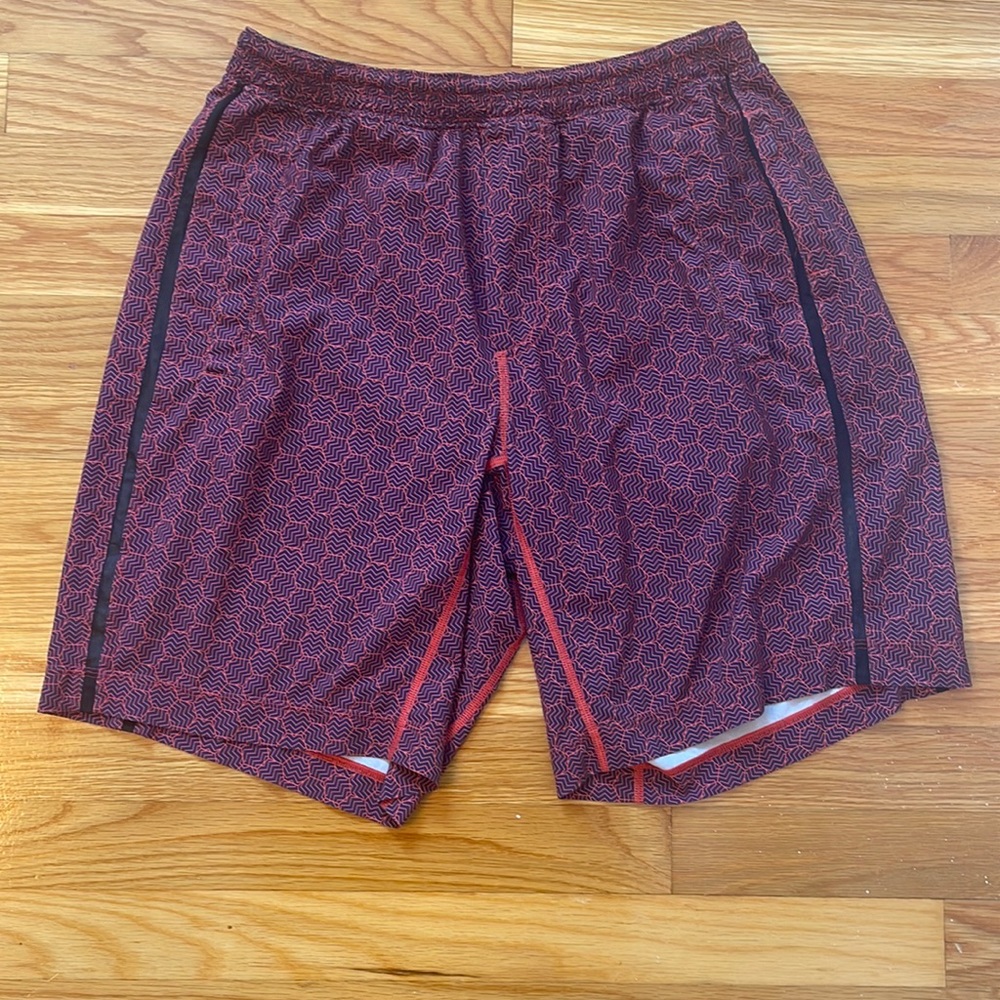 lululemon athletica Red and Black Athletic Shorts